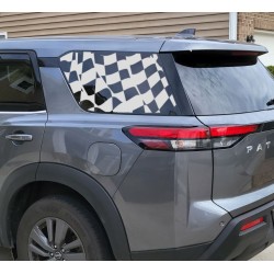 Checker flag window decal for Nissan Pathfinder