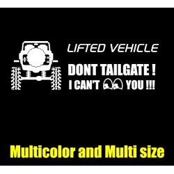 Dont Tailgate decal 1